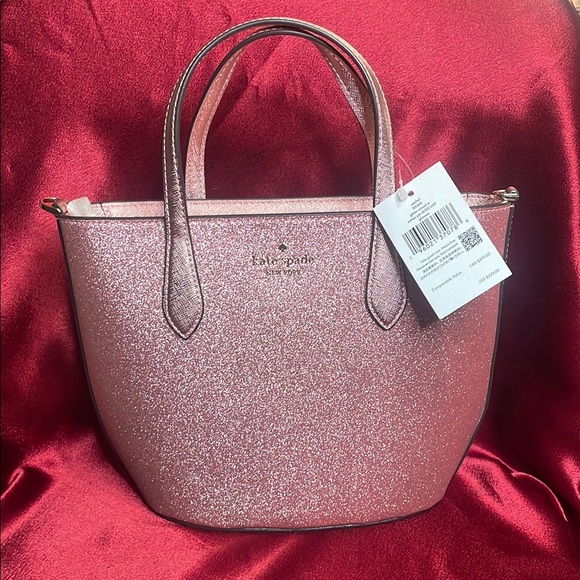 NWT Kate Spade Pink Glitter Tote Bag - Picture 1 of 8
